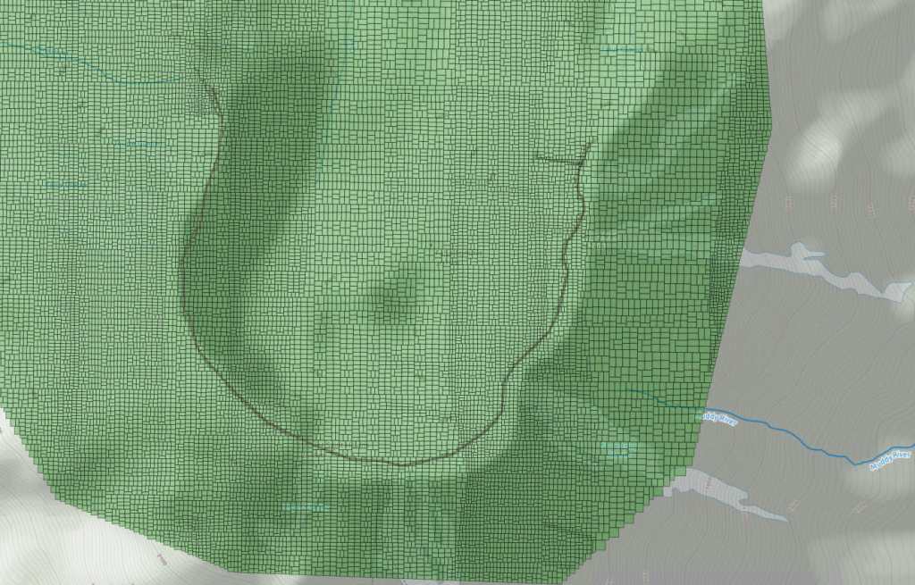 Lidar Data of Mt. St. Helens, 2016. Coursework for GIS 5577. Made with Postgres, using SQL, visualized in QGIS 