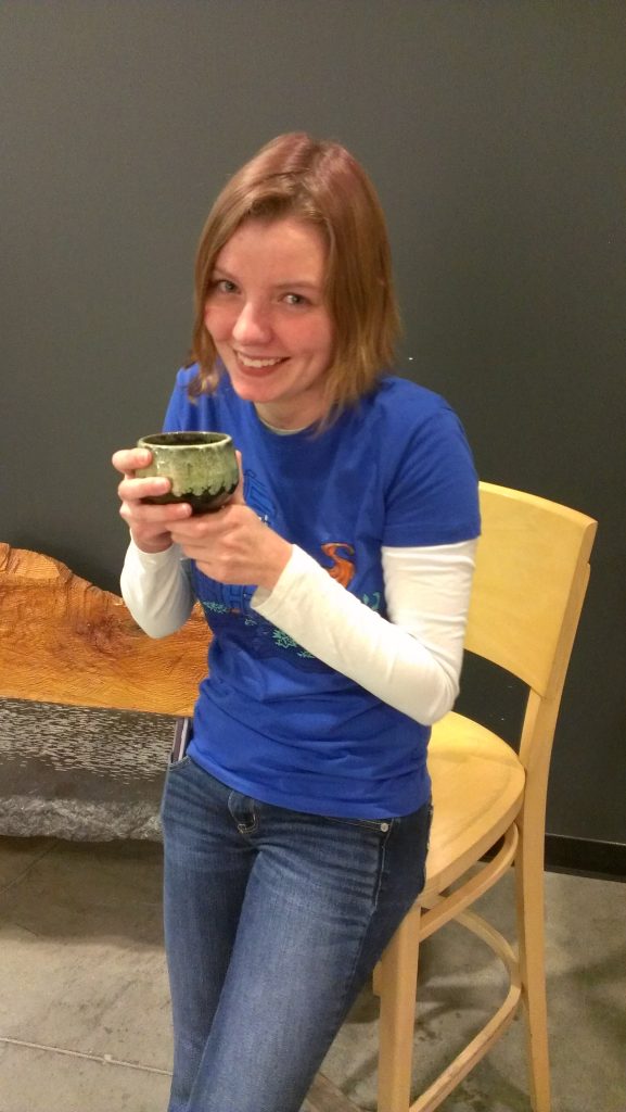 Rebecca and a proud pot, 2012