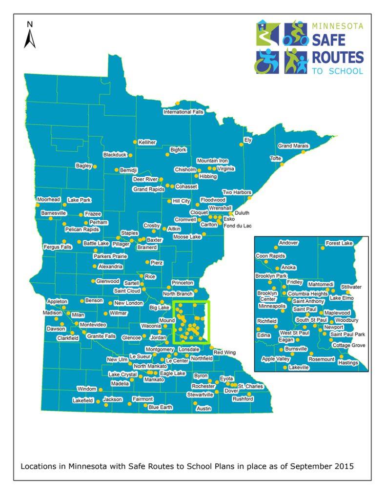 Safe Routes to School Minnesota Planning Map, 2015. Made for MnDOT. Created with ESRI’s ArcGIS