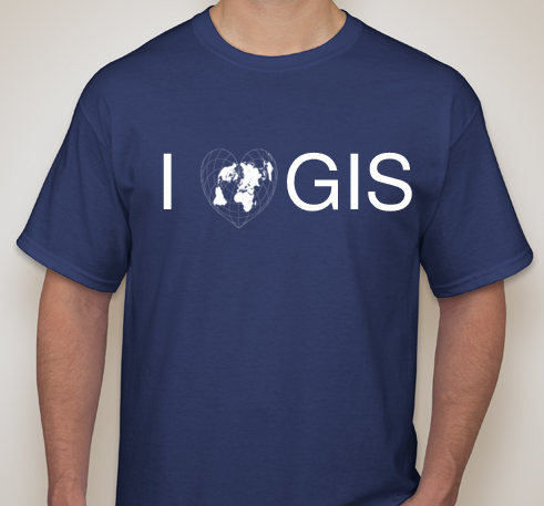 GIS Student Organization 2015-2016 Tshirt, Designed by Rebecca Barney