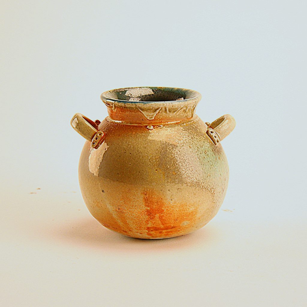 Mini Amphora, 2013. Wheel thrown stoneware and soda fired